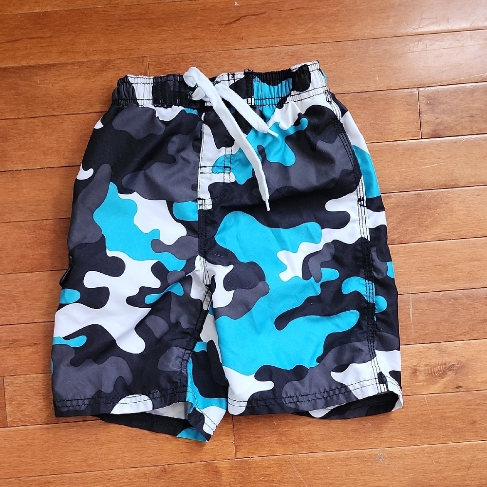 Kanu Surf Kids Swim Trunks - Black and White